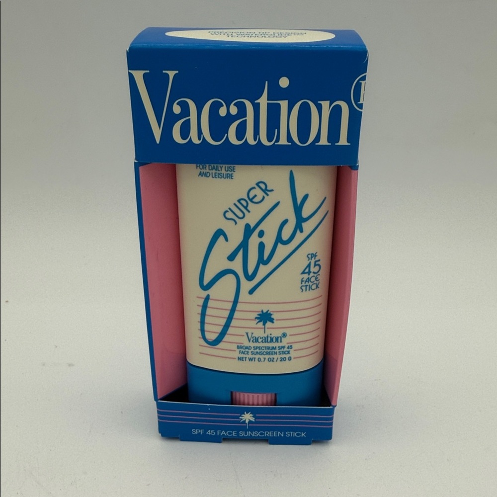 Vacation Super Stick SPF 45 Face Sunscreen new
Exp 6/2027